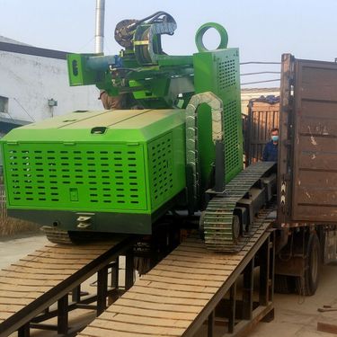 双液压光伏潜孔钻机 3米螺旋钻孔引孔机 风冷柴油动力强