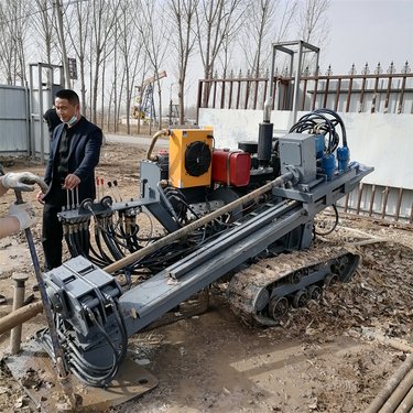 小型过道铺管穿管机 全液压岩石护坡锚固钻车 非开挖水平定向钻机
