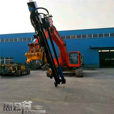 挖机改装液压钻 隧道凿岩钻机 光伏打桩机 挖掘机潜孔钻 太行愚公