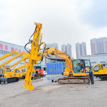 大型挖改螺旋钻机 龙工挖掘机改光伏打桩机 挖机改液压冲击钻机