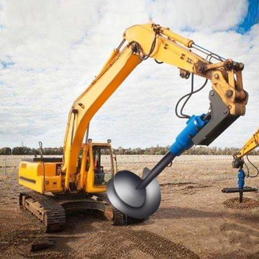 轮式履带式挖机改装地基桩钻孔机 螺旋钻机 液压光伏钻机 松嘉