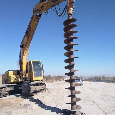长臂长螺旋钻机 液压钻孔机 电杆挖坑机 路灯开孔器