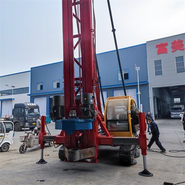 抗浮锚杆伸缩式钻机 双油缸加压长螺旋 15米变频液压打桩机