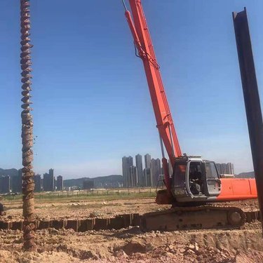 挖掘机加装液压螺旋钻机 打桩钻孔挖机动力头 光伏打孔螺旋钻孔机