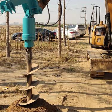 聚仁挖机螺旋钻机 液压旋挖钻机 打洞专用机械