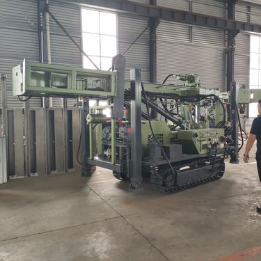 出售履带式水井钻机 家用打井水气两用 高速液压钻孔机