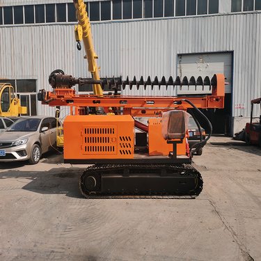 光伏岩石打孔机 全液压长螺旋钻孔机 挖改潜孔钻机