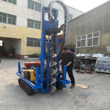 Z587光伏打桩机 户用柴油32马力加大马达拧地钉钻机液压款