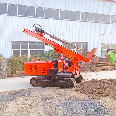 履带式螺旋钻孔机 液压光伏打桩机岩层钻机 偏远地区复杂地形引孔机