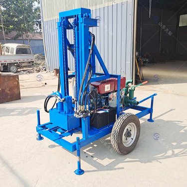 小型轮式柴油液压钻井设备 大口径工程降水井钻机