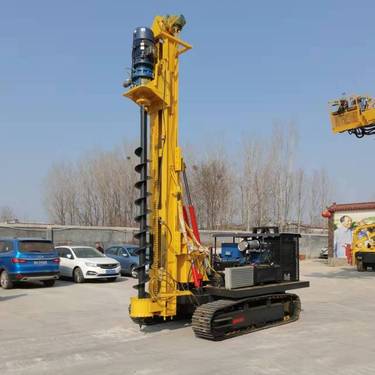 彤昭360度长螺旋钻机 液压履带桩机 小型光伏打桩机