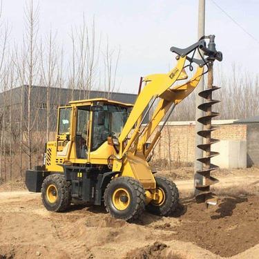 聚仁螺旋钻机 螺旋钻孔地基打桩机 液压旋挖螺旋钻设备