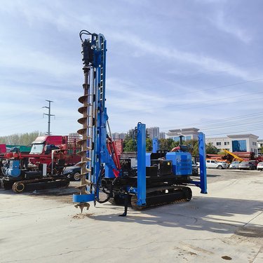 山坡光伏打桩机 履带式高低腿螺旋钻机 液压光伏基地安装钻孔机