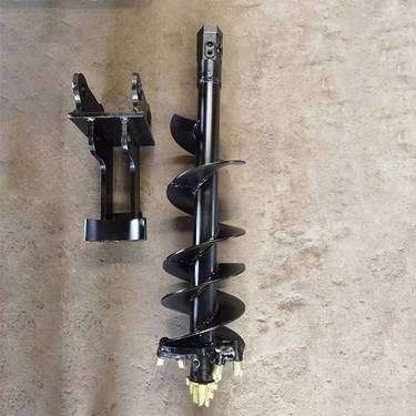 中拓 挖掘机长螺旋钻机 液压钻机动力头 电线杆钻孔引孔机