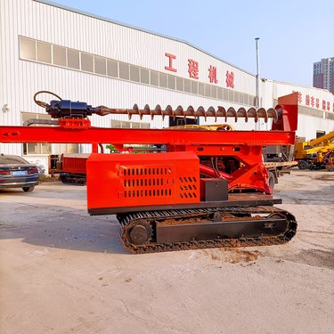 山地光伏安装打桩机 坡地高低腿冲击钻机 山坡光伏液压钻孔机