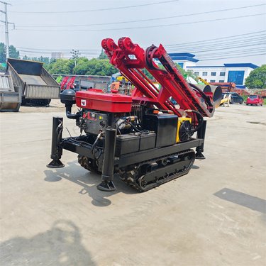 液压行走光伏地钉钻机 家庭太阳能发电打桩机厂家 小型高转速水磨钻