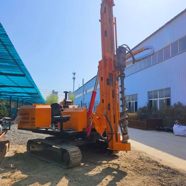 履带式全液压光伏打桩机 螺旋引孔机 自动发电的履带钻机