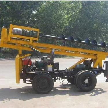 奥莱 小型地基打桩机械 液压轮式旋挖钻机 架桥铺路四轮打桩机