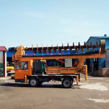 出售6米农用房屋建筑地基打桩机 牵引式移动液压长螺旋钻机