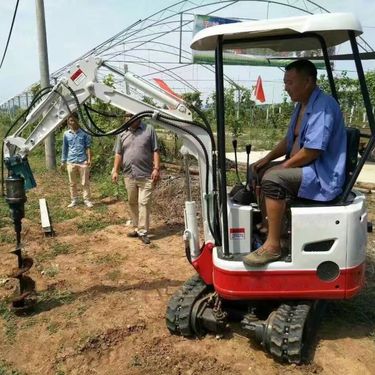 08小型履带式旋挖钻机 全自动液压挖掘机 带棚迷你型推土微挖