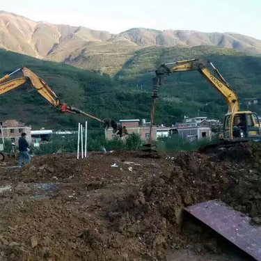 中旺 螺旋钻机 合金钻头钻机 液压动力头螺旋打桩机