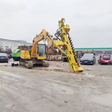 挖改光伏钻机 液压电动多种动力头可选 山地预制桩螺旋打桩机