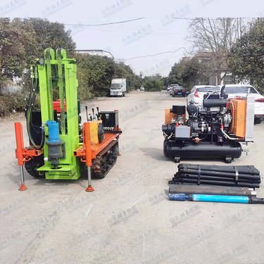 炮眼打孔柴油液压潜孔 空压机岩石破碎钻机 隧道桥梁斜坡气动钻孔