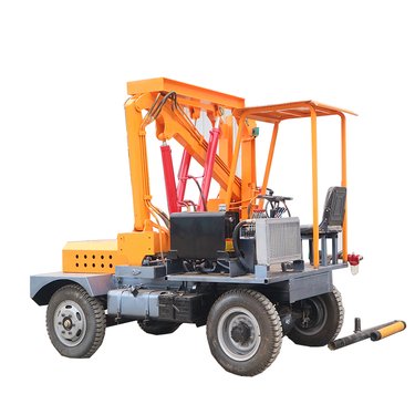 波形护栏打桩机 装载式打拔钻机 一体公路护栏打桩机液压式