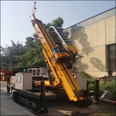 隧道斜孔仰角水平施工旋喷钻机 全液压履带旋喷桩机 高压注浆泵机