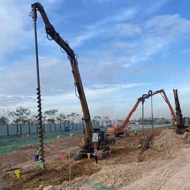 择众 挖掘机液压螺旋钻机 桥梁地基施工旋挖钻机 光伏桩打桩钻孔机