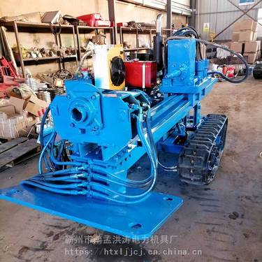 小型液压钻 履带水平定向钻机 100米钻孔机 洪涛电力 内螺旋打孔机