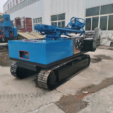 鲁邦 光伏钻机 山地全液压引孔钻机 小型潜孔引孔打桩设备