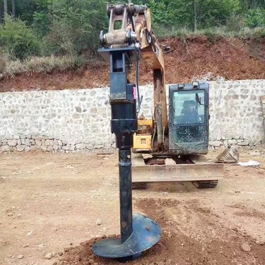 程煤 螺旋钻机 合金钻头钻机 挖掘机液压螺旋钻洞机