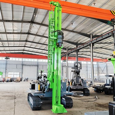 高原山地光伏打桩机液压潜孔钻机履带式螺旋钻孔机定为准打桩快