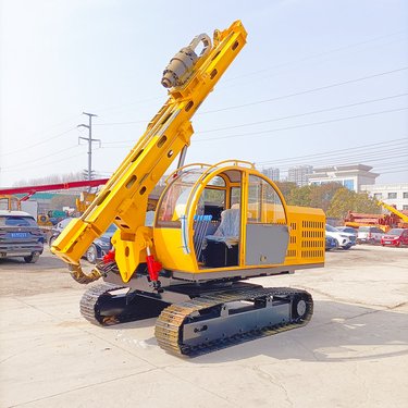 履带式螺旋光伏打桩机 液压大扭矩光伏钻机 岩层钻孔山地钻孔机