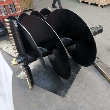 挖机螺旋钻机 挖机属具桅杆立柱全液压螺旋探钻机操作简单