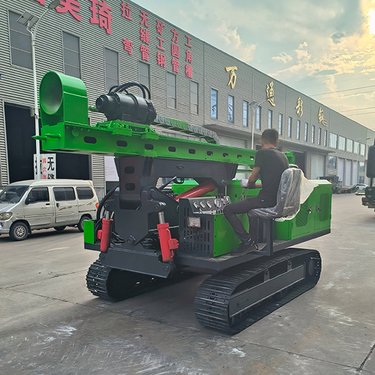 舜川重工 光伏打桩机 履带式太阳能板桩钻机 全液压硬地钻孔机 效率高
