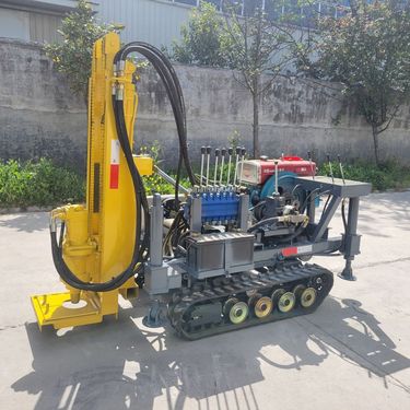 土方工程钻凿疏通小型液压气动加固钻机 柴油履带行走 作业角度可调
