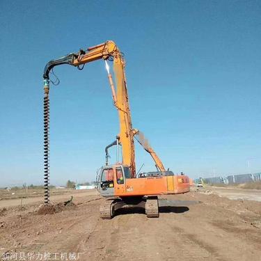 回旋打桩式地表钻机 液压大型光伏潜孔螺旋钻机 自动升降