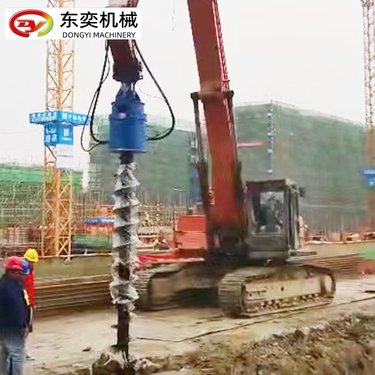 挖机改装钻孔机 光伏打桩孔机械设备 液压螺旋钻机