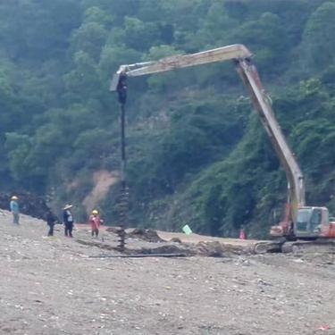 奥莱 夯扩桩机 挖掘机用光伏桩螺旋钻机 液压螺旋探钻机